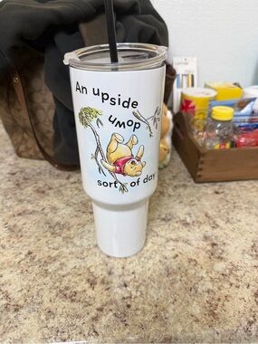 Hot Topic White Winnie the Pooh Insulated Travel Tumbler